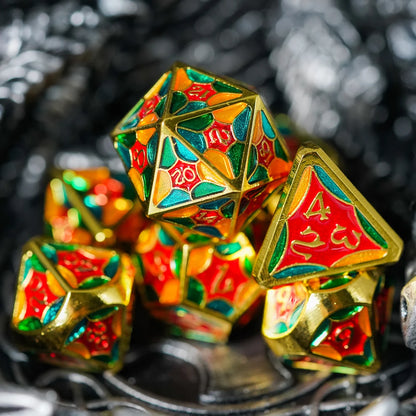 Cusdie Shiny Metal Dice DND 7Pcs