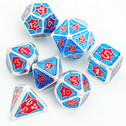 Cusdie Shiny Metal Dice DND 7Pcs