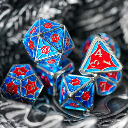 Cusdie Shiny Metal Dice DND 7Pcs