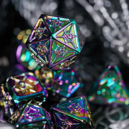 Cusdie Shiny Metal Dice DND 7Pcs