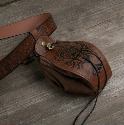 PU Leather Celtic Dice Pouch