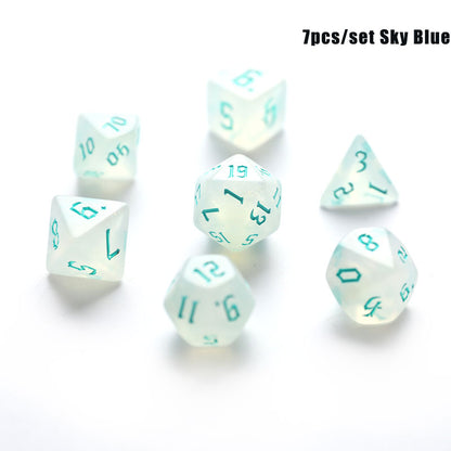 7pcs/set Polyhedral 7-Die Carved Pattern Dice Set