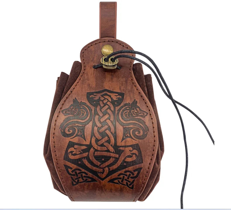 PU Leather Celtic Dice Pouch