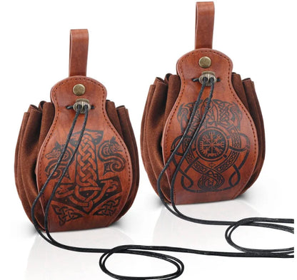 PU Leather Celtic Dice Pouch