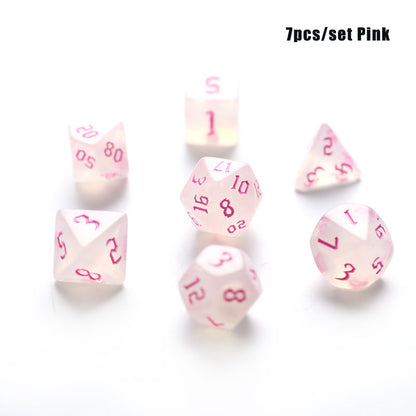 7pcs/set Polyhedral 7-Die Carved Pattern Dice Set