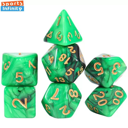 7 Pc Colorful Acrylic Dice Set