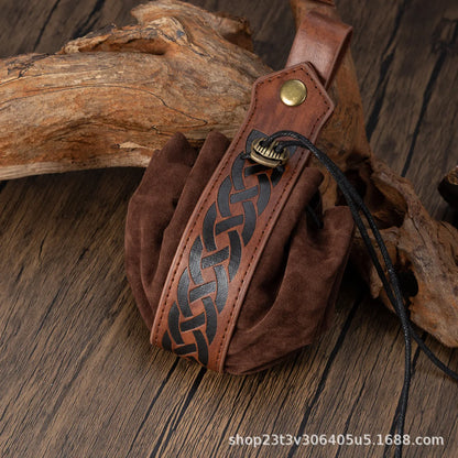 PU Leather Celtic Dice Pouch