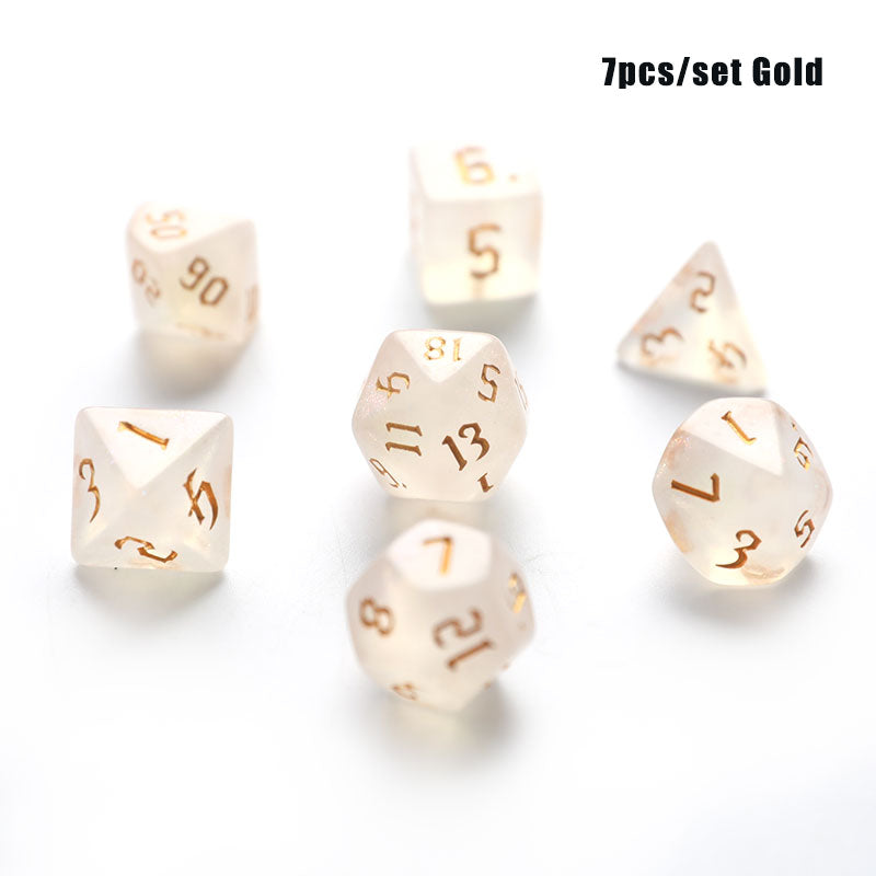 7pcs/set Polyhedral 7-Die Carved Pattern Dice Set