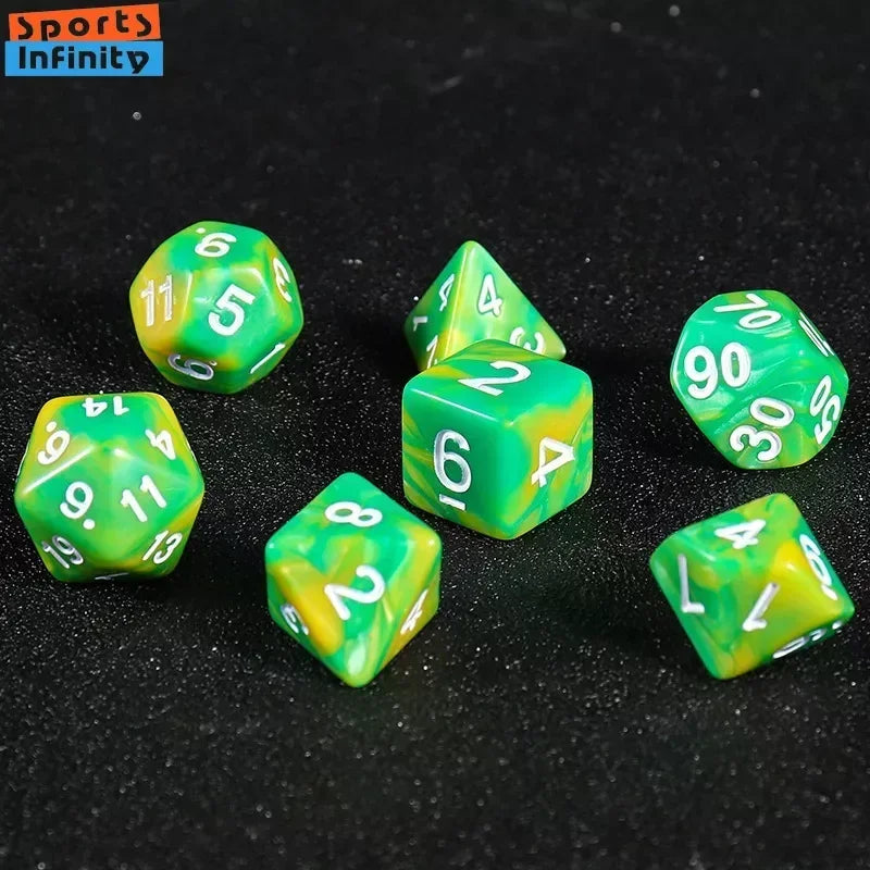 7 Pc Colorful Acrylic Dice Set