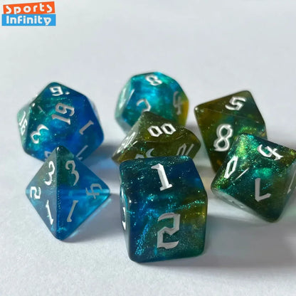 7 Pc Colorful Acrylic Dice Set