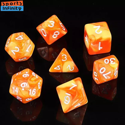 7 Pc Colorful Acrylic Dice Set