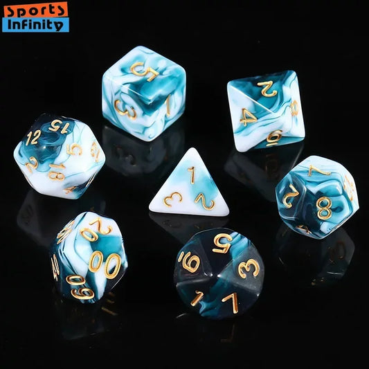 7 Pc Colorful Acrylic Dice Set