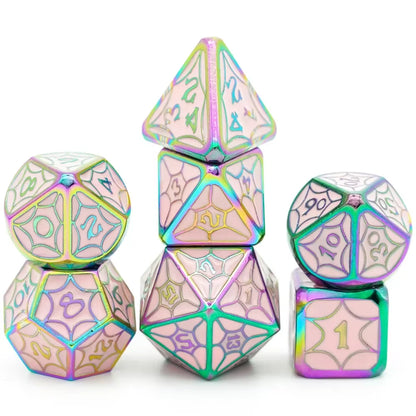 Cusdie Shiny Metal Dice DND 7Pcs