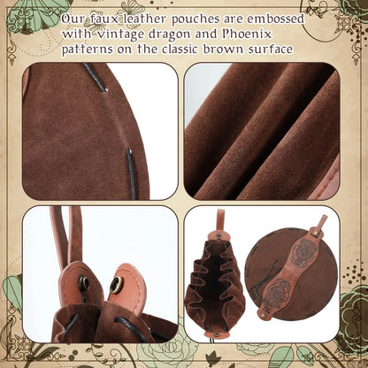 PU Leather Celtic Dice Pouch