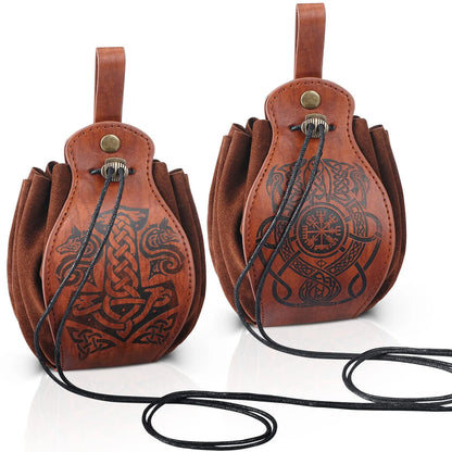 PU Leather Celtic Dice Pouch